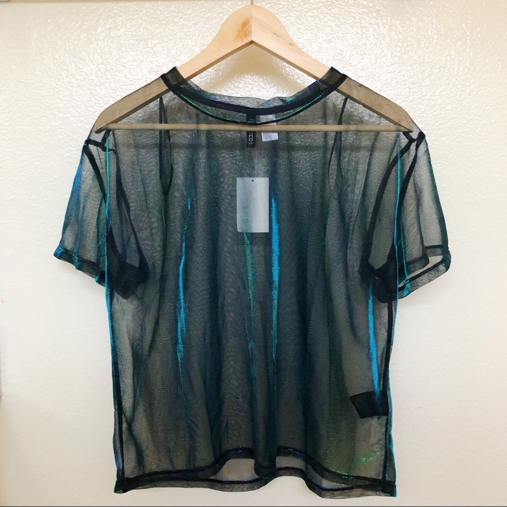 H&M Shimmering Mesh Top
